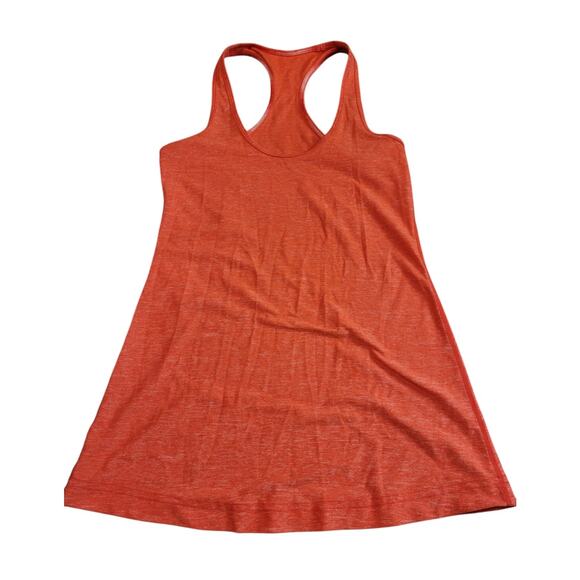 Lululemon Cool Racerback Heathered Orange Workout Tank Top Size 4 - Picture 1 of 6